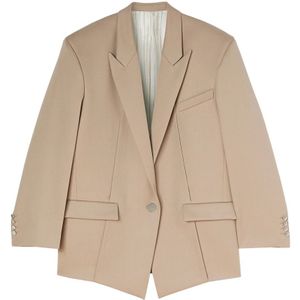 The Attico - Glen - Blazer - Beige - 100% Wol