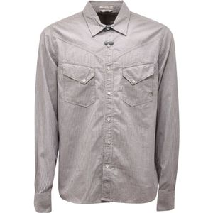 Cycle, Heren, Overhemden, Grijs, Maat: L