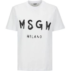 Msgm, Dames, Tops, Wit, Maat: S Katoen,
