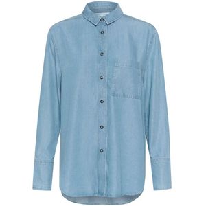 InWear, Dames, Blouses & Shirts, Blauw, Maat: 2XS Denim,