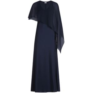 vera mont, Dames, Jurken, Blauw, Maat: S Poliester,