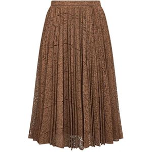 Max Mara Studio, Dames, Rokken, Bruin, Maat: S Satijn,