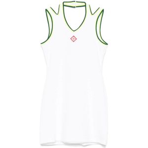 Casablanca - Midi-Jurk - Groen - Fluweel - Mouwloos