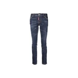Dsquared2 470 Blauwe Slim-Fit Jeans , Blue , Dames , Maat: M
