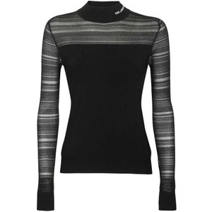 Karl Lagerfeld, Dames, Truien, Zwart, Maat: S Viscose,