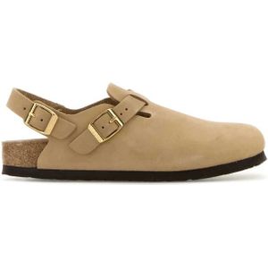 Birkenstock, Dames, Schoenen, Beige, Maat: 35 EU Suède,