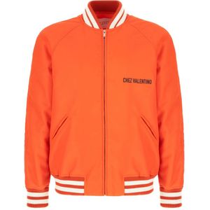 Valentino Garavani, Heren, Jassen, Oranje, Maat: M Nylon,