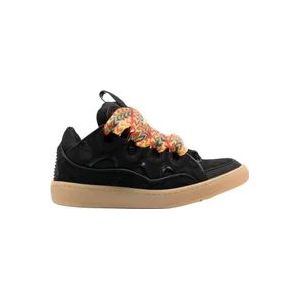 Lanvin Zwarte Curb Sneakers , Black , Heren , Maat: 43 EU