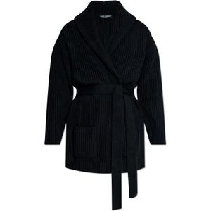 Dolce & Gabbana, Dames, Truien, Zwart, Maat: XS Wol,