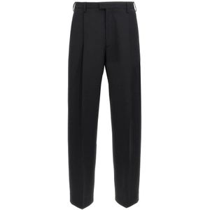 Marni, Heren, Broeken, Zwart, Maat: L Wol,