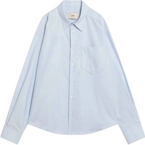 Ami Paris, Heren, Overhemden, Blauw, Maat: L