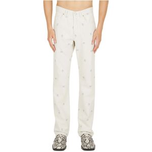 Martine Rose, Heren, Jeans, Wit, Maat: M Denim,