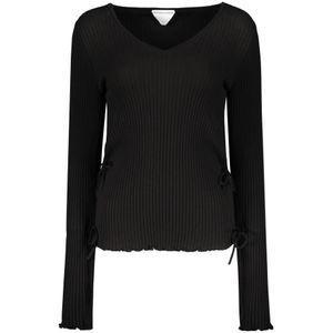 Bottega Veneta, Dames, Truien, Zwart, Maat: XS Katoen,