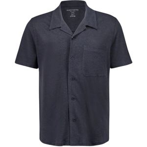 Majestic Filatures, Heren, Overhemden, Grijs, Maat: 2XL Linnen,