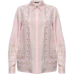 Versace, Dames, Blouses & Shirts, Roze, Maat: M Zijde,