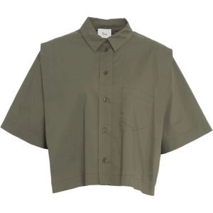 8Pm, Dames, Blouses & Shirts, Groen, Maat: S Katoen,