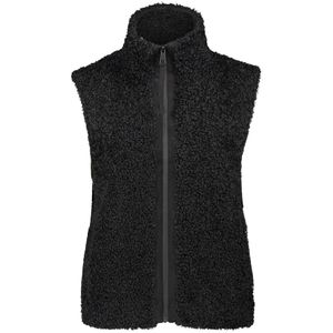 Betty & Co - Vest - Zwart - Dames - Met Zakken van Imitatiebont