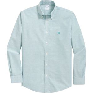 Brooks Brothers, Heren, Overhemden, Groen, Maat: XL Katoen,