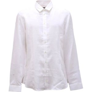 Patrizia Pepe, Heren, Overhemden, Wit, Maat: 2XL Linnen,