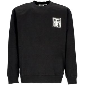 Obey, Heren, Sweatshirts & Hoodies, Zwart, Maat: XL Katoen,