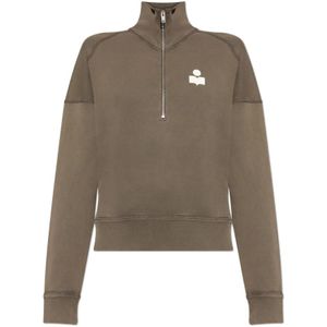 Marant étoile, Dames, Sweatshirts & Hoodies, Bruin, Maat: 2XS Katoen,