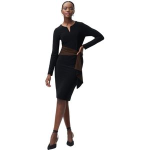 Joseph Ribkoff, Dames, Jurken, Zwart, Maat: 3XL Spandex,