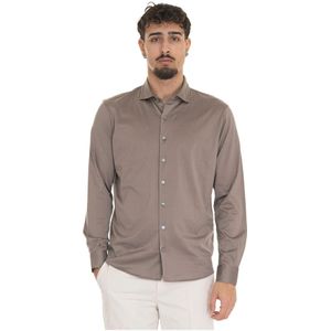Gran Sasso, Heren, Overhemden, Beige, Maat: L Katoen,