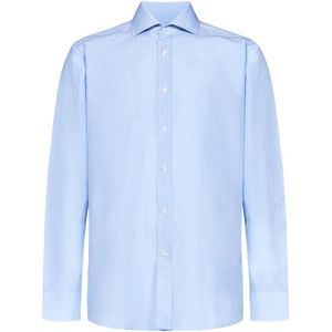 Franzese Collection, Heren, Overhemden, Blauw, Maat: XL Katoen,