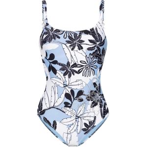 Twinset Heldere Blauwe Bloemenbadpak , Multicolor , Dames , Maat: XL