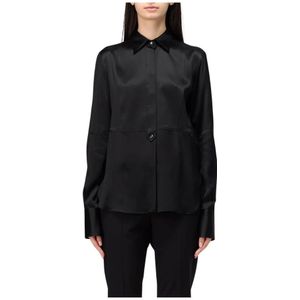 Brunello Cucinelli, Dames, Blouses & Shirts, Zwart, Maat: XL Zijde,