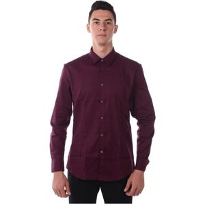 Daniele Alessandrini, Heren, Overhemden, Paars, Maat: 3XL Katoen,
