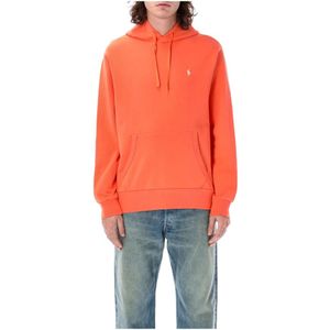 Polo Ralph Lauren, Heren, Sweatshirts & Hoodies, Oranje, Maat: M Katoen,