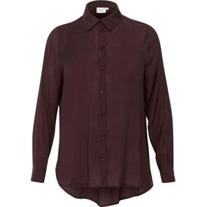 Kaffe Curve, Dames, Blouses & Shirts, Bruin, Maat: 2XL