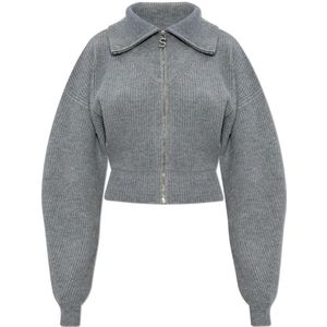 Sportmax, Dames, Truien, Grijs, Maat: XS Wol,