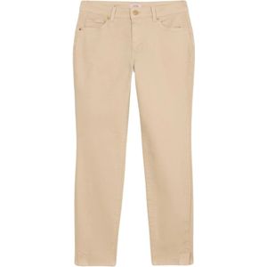 Oltre, Dames, Broeken, Beige, Maat: S Katoen,