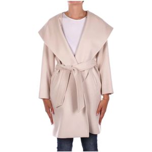 Max Mara Studio, Dames, Mantels, Bruin, Maat: XS Wol,