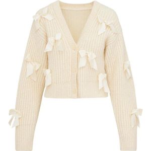 Loveshackfancy, Dames, Truien, Beige, Maat: XS Wol,