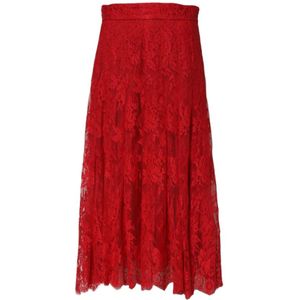 Dolce & Gabbana, Dames, Rokken, Rood, Maat: M Katoen,