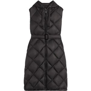 Max Mara, Dames, Jassen, Zwart, Maat: S Leer,