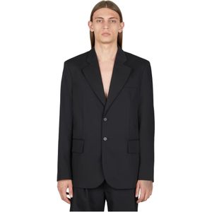 Diomene, Heren, Pakken, Zwart, Maat: S Wol,