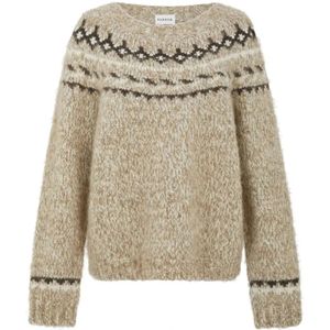 P.a.r.o.s.h., Dames, Truien, Beige, Maat: S Wol,