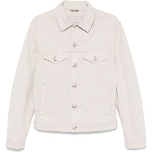 Brunello Cucinelli, Heren, Jassen, Beige, Maat: XL Denim,