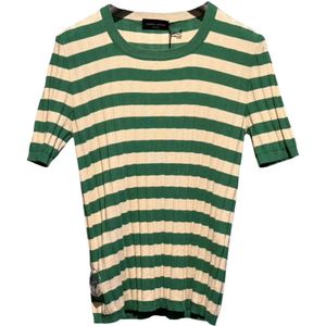 Roberto Collina, Dames, Truien, Veelkleurig, Maat: XL Katoen,