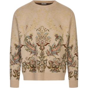 Etro, Heren, Truien, Bruin, Maat: XL Wol,