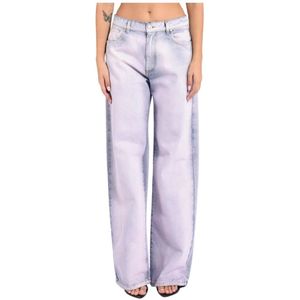 Msgm, Dames, Jeans, Roze, Maat: M Katoen,