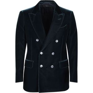 Tom Ford, Heren, Jassen, Blauw, Maat: M Zijde,
