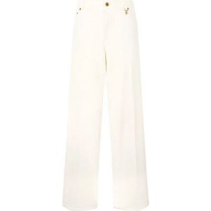 Roberto Cavalli, Dames, Broeken, Beige, Maat: S Katoen,