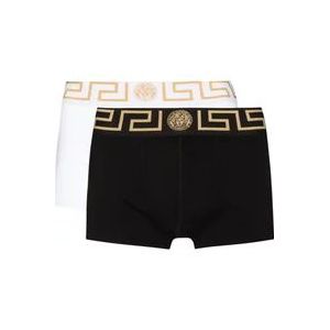 Versace 2-Pack Greca Boxershorts , Black , Heren , Maat: XL