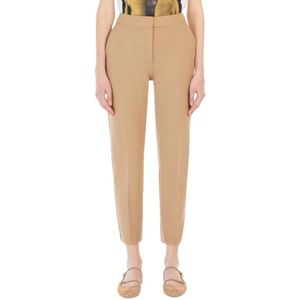 Max Mara, Dames, Broeken, Bruin, Maat: M Jersey,