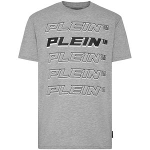 Philipp Plein, Heren, Tops, Grijs, Maat: 2XL Katoen,